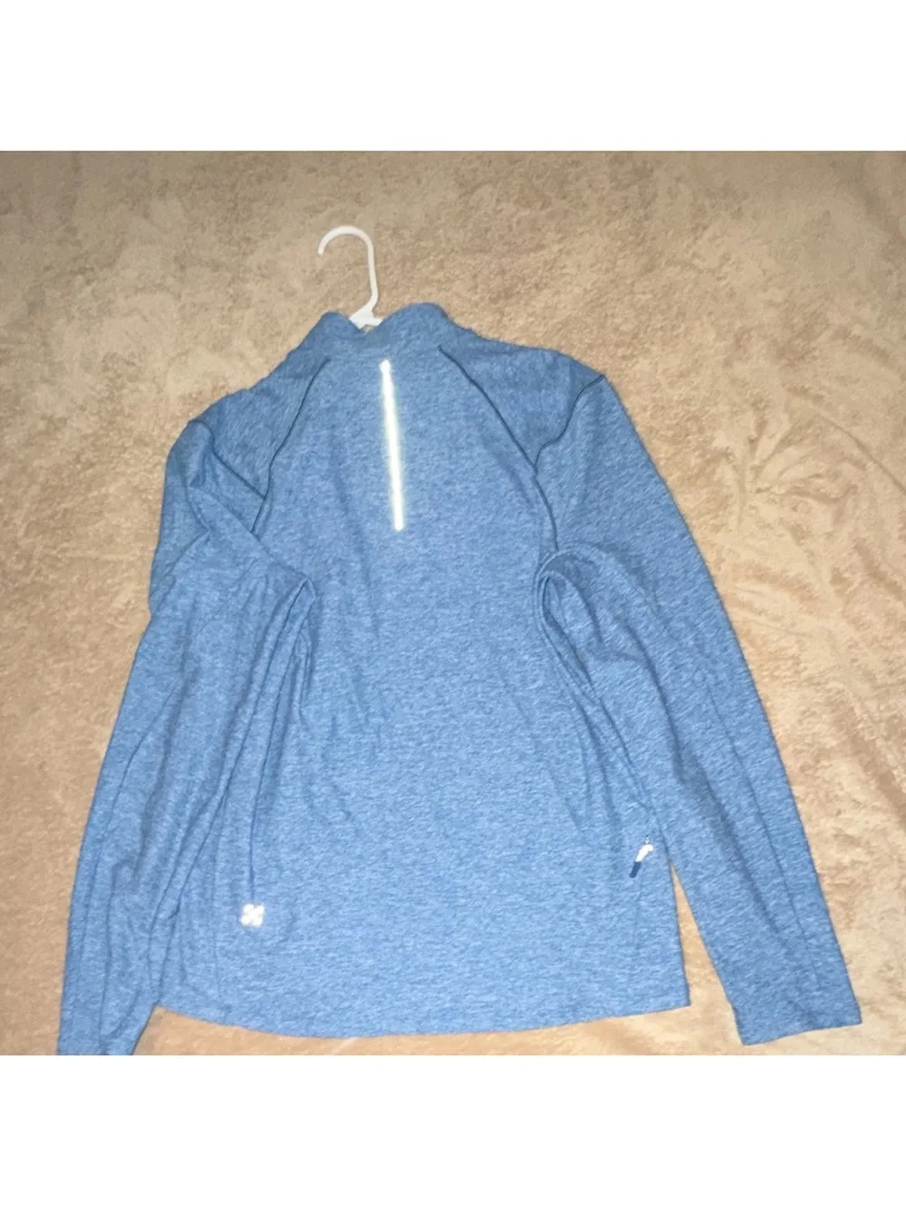 lululemon athletica Men's Heather Blue Quarter-Zip Pullover